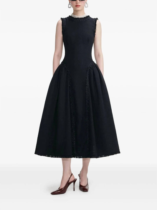 Self-Portrait - Boucle sleeveless midi dress