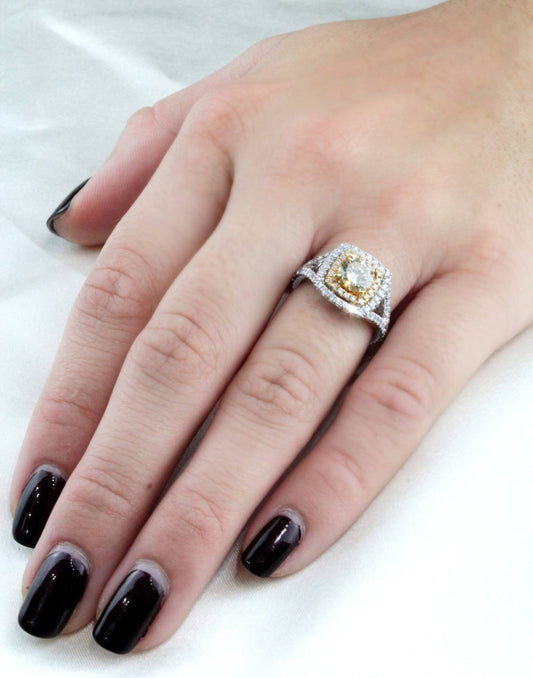 Normani - Women's Diamond Double Halo Engagement Ring