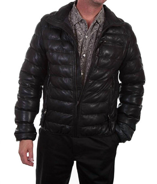 Scully - Men's Ribbed Leather Jacket