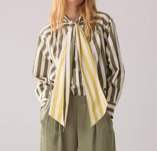 Summum - Contrast Bow Tie Blouse