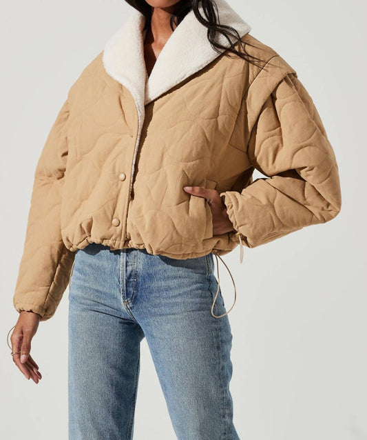 Astr - Quilted Faux Shearling Jacket