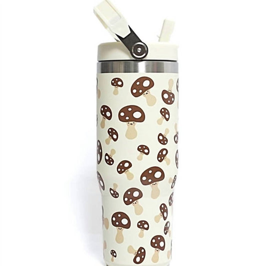 42Pops - Mushroom Print Stainless Steel Insulated 30 Oz Tumbler