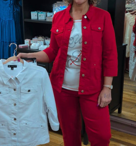 N Touch - Women's Fireside Three Quarter Sleeve Button Up Jacket