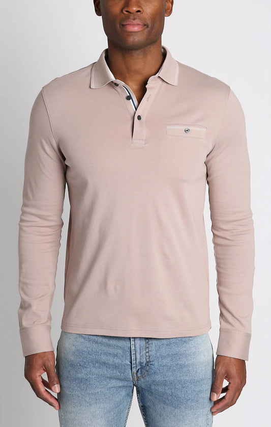 Jachs New York - Luxe Cotton Long Sleeve Polo Shirt