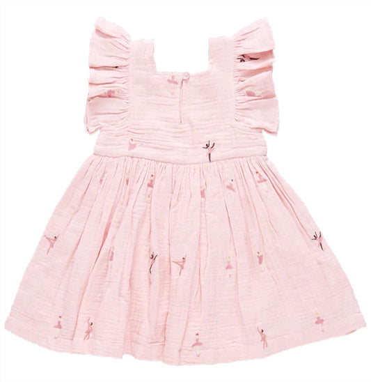 Pink Chicken - Girls Ballerina Embroidery Dress