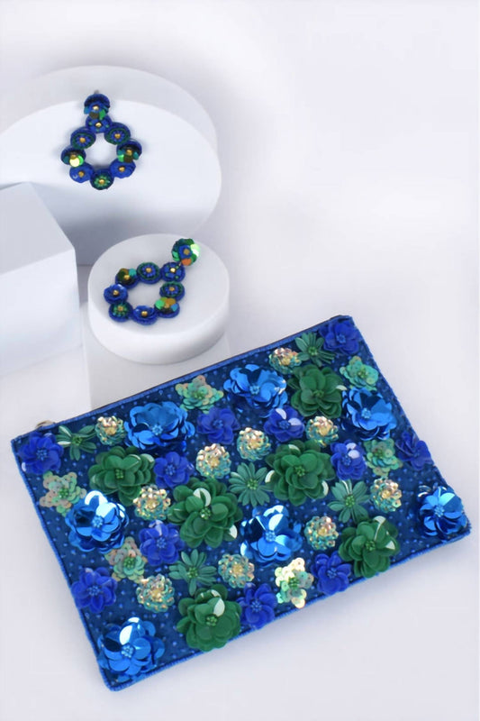 Treasure Jewels - Women's Floral Beaded Clutch Bag