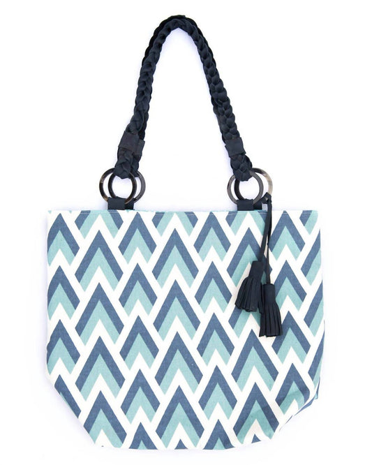 Vi Bella - Women's Mountain Leather Handled Tote