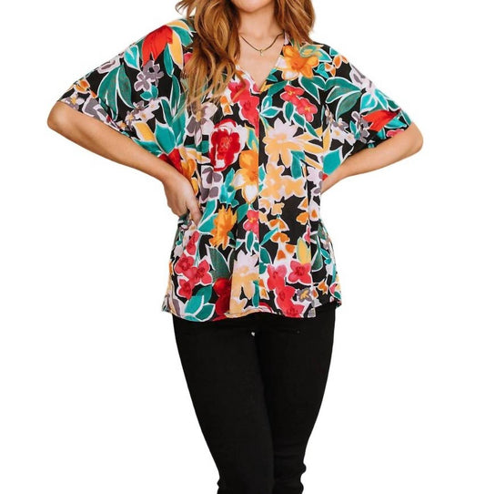 Jodifl - Pretty in Paradise Floral Blouse