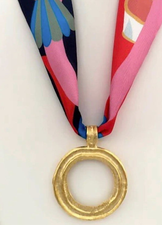 Knotty Bling - Women's Scarf Charm Necklace