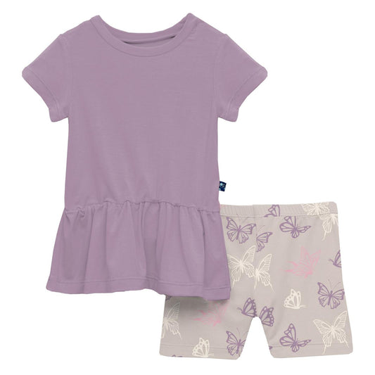 Kickee - Girl's Short Sleeve Playtime Outfit Set