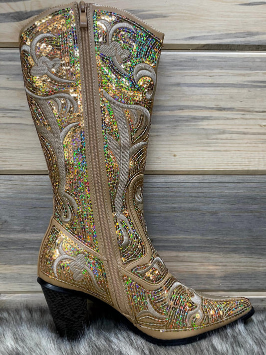 Tall Sequin Boots