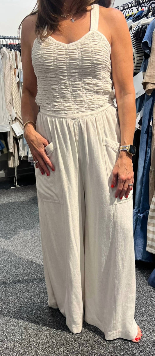 Miss Love - Always Ruched One Piece Jumpsuit