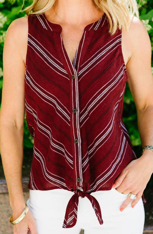 Tie Front Craft Shell Blouse