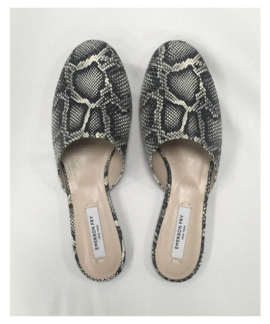 Emerson Fry - Embossed Leather Flat Mule