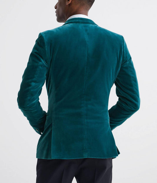 Reiss - Slim Fit Single Breasted Velvet Blazer