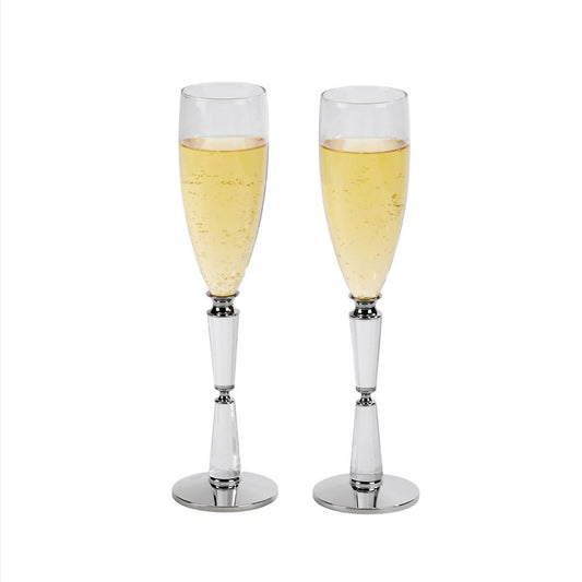 Creative Gifts International - Facet Toasting Flutes Set