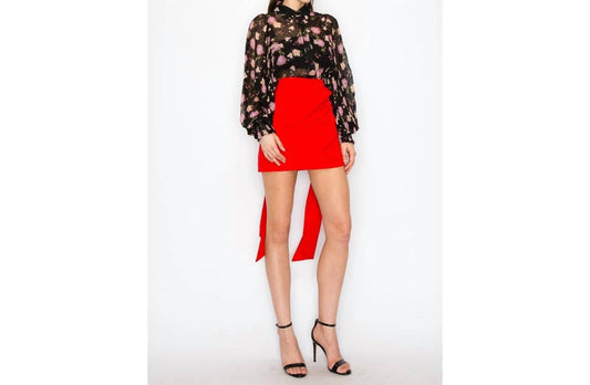 Ina - Side Bow Mini Skirt