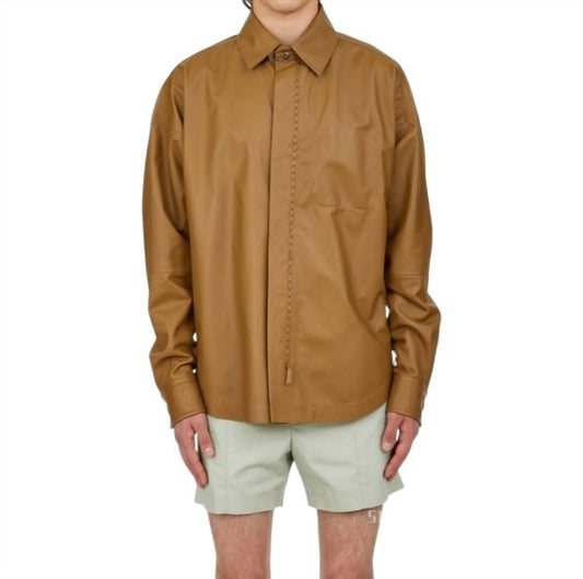 Salvatore Ferragamo - Napa Leather Shirt Jacket