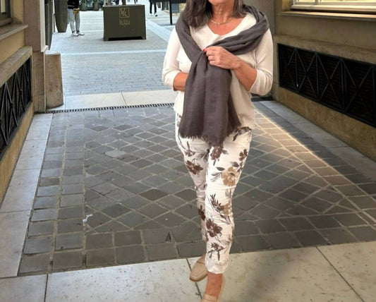 Made In Italy - Women's Floral Ember Italian Magic Pants