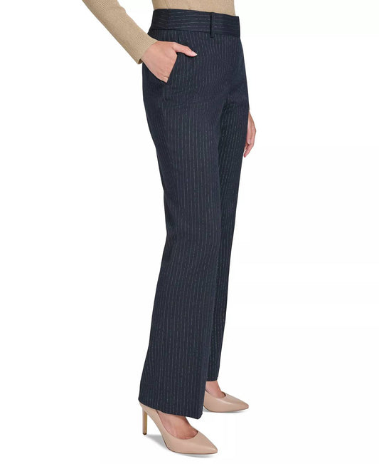 Tommy Hilfiger - Metallic Pinstriped Bootcut Pants