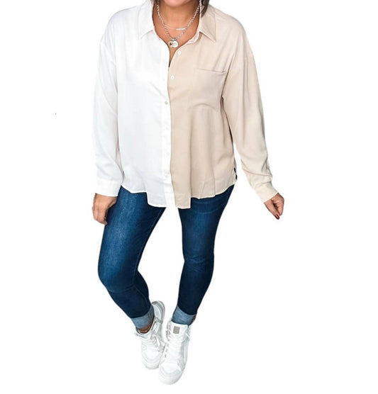 Andree By Unit - Waiting Forever Button Down Blouse