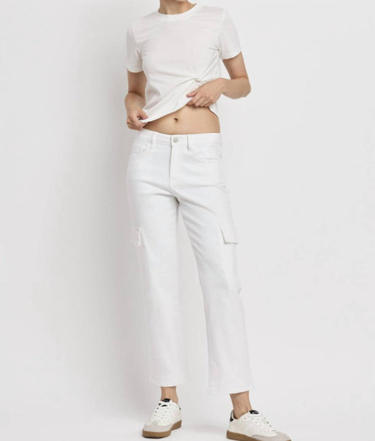 Vervet By Flying Monkey - Dani High Rise Straight Leg Cargo Jeans