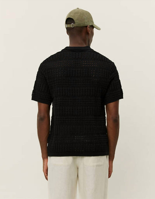 Les Deux - Elvin Structured Knitted Short Sleeve Shirt