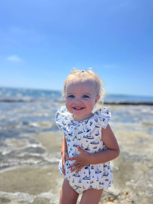 Vignette - Girl's Maya Ruffle Bubble Onesie