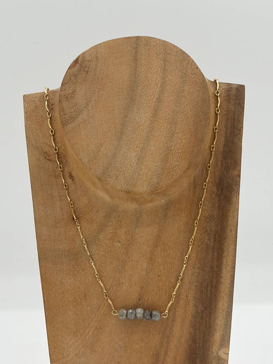 Blue Copper - Women's Corundum Necklace