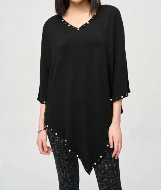 Joseph Ribkoff - Pearl Embellished Poncho