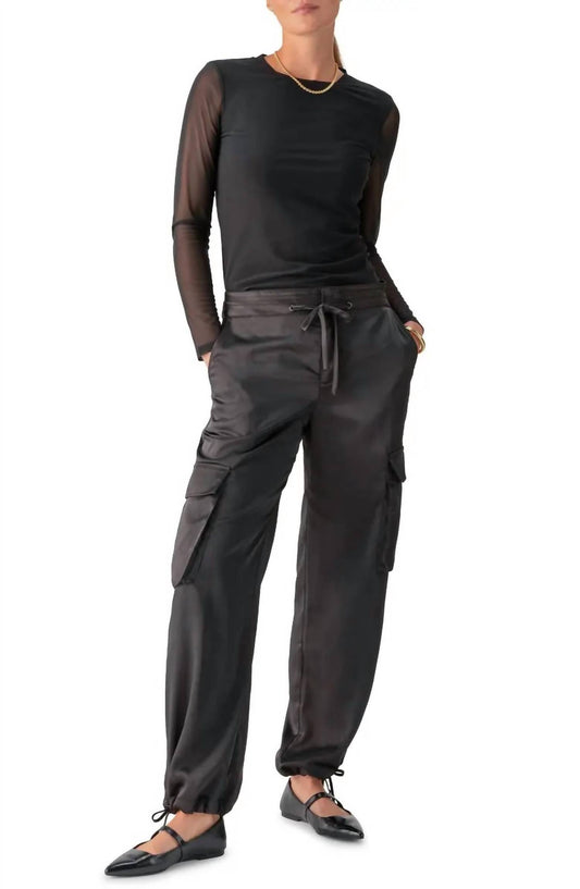 Sanctuary - Eve Drawstring Satin Cargo Pants