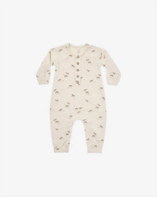 Quincy Mae - Baby Horses Long Sleeve Woven Jumpsuit