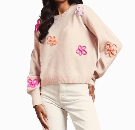 Brodie Cashmere - Flower Pop Crew Neck Jumper