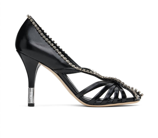 Chloe - Women's Leonie Cutout Embellished Leather Pumps