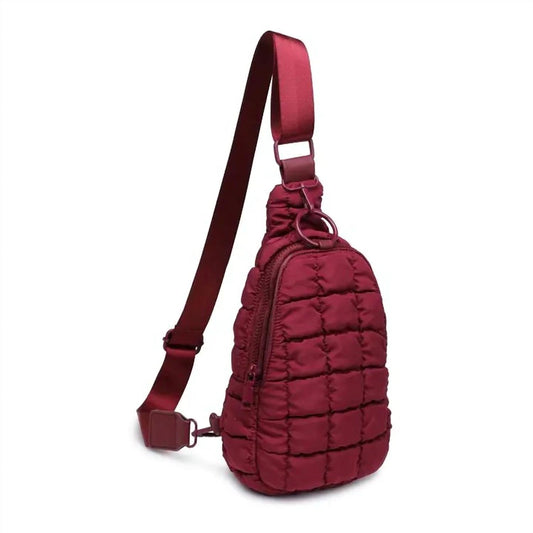 Urban Expressions - Women's Bristol Puffy Quilted Nylon Sling Backpack
