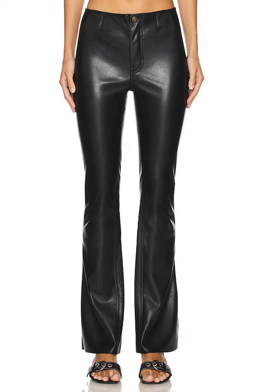 Free People - Level Up Vegan Leather Slit Boot Cut Pants