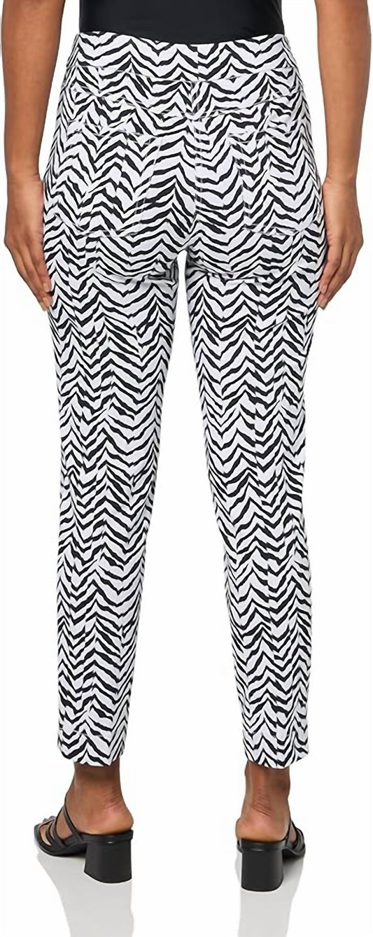 Multiples - Zebra Print Ankle Pant