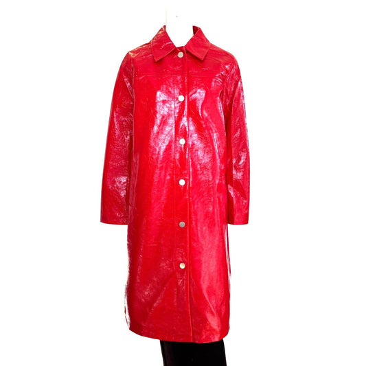 T Tahari - Women's Patent Leather Coat