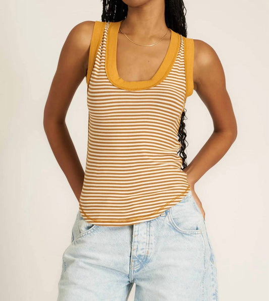 Project Social T - Hits Different Striped Ringer Tank