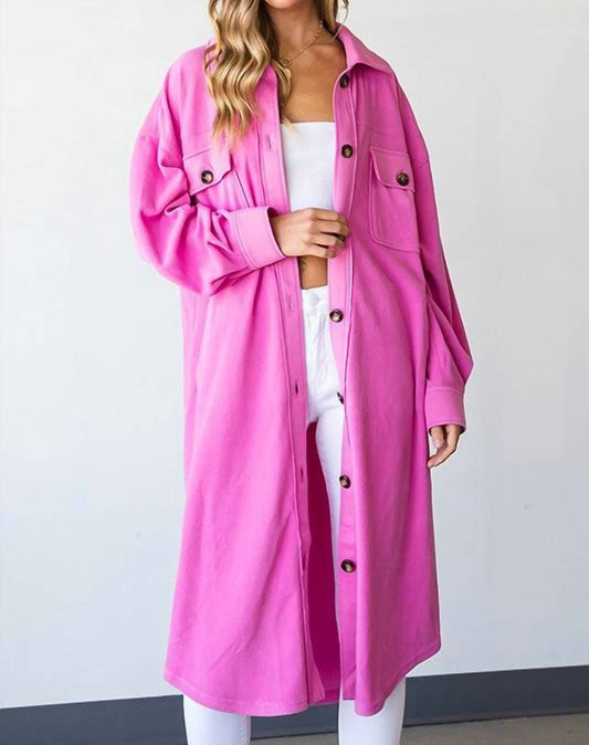 First Love - Brushed Soft Duster Length Shacket