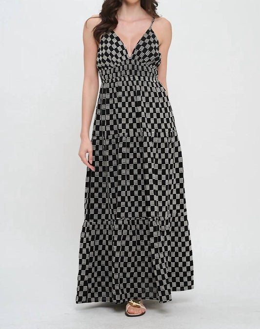 Meet Me In Santorini - Midnight Weave Maxi Dress