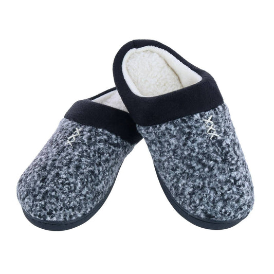 Isotoner - Women’s Heathered Knit Jessie Hoodback Slippers