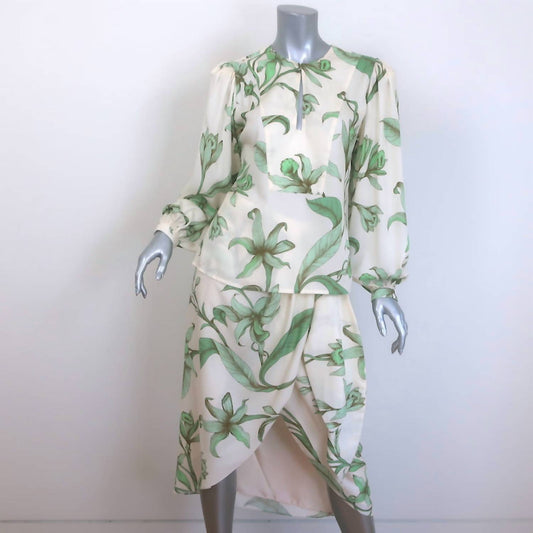 Johanna Ortiz - Women's Botanist Guide Satin Shirt & Skirt Set