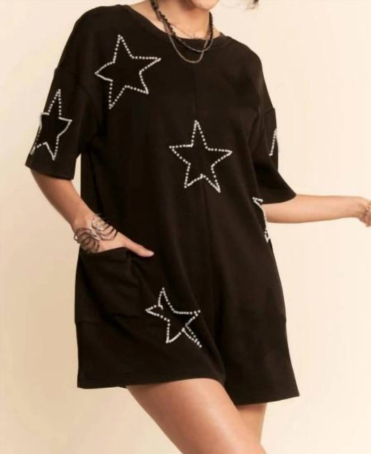 Davi & Dani - Starry Night Romper - Plus