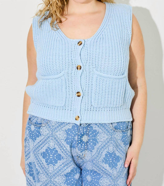 Baevely By Wellmade - Seaze The Day Knit Sweater Vest