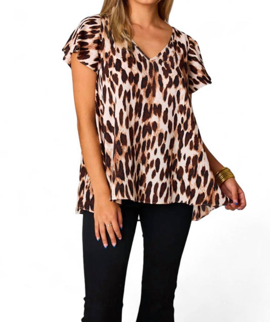 Buddylove - AVRIL FLUTTER SLEEVE V-NECK TOP