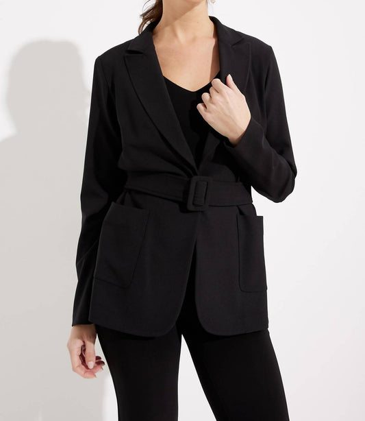 Joseph Ribkoff - Formal Belted Hip-length Coat
