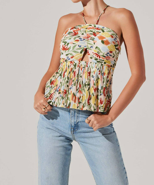 Astr - Tamaryn Halter Tie Neck Top