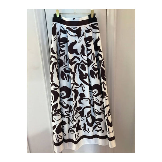 Milva Mi - Women's Printed Pull-on Midi Skirt