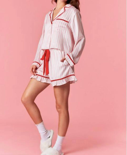 Peach Love - Stripe Pj Set